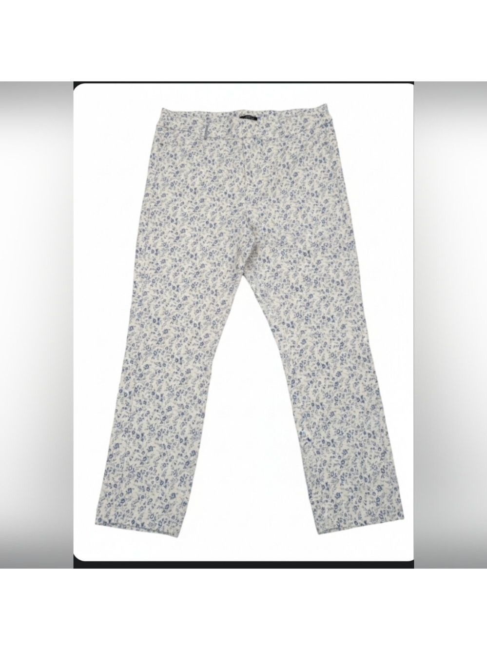 Mario Serrani Blue Floral Pattern Pants , Size Medium ,Italy.